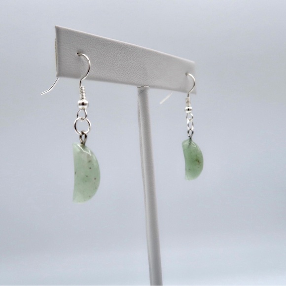 FLUORITE CRESCENT EARRINGS - Picture 2 of 5